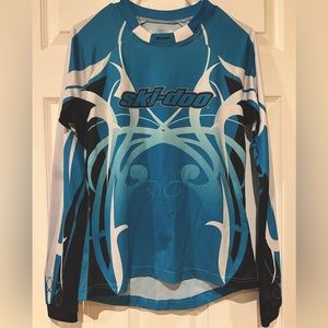 Vintage Women’s blue ski doo jersey size small